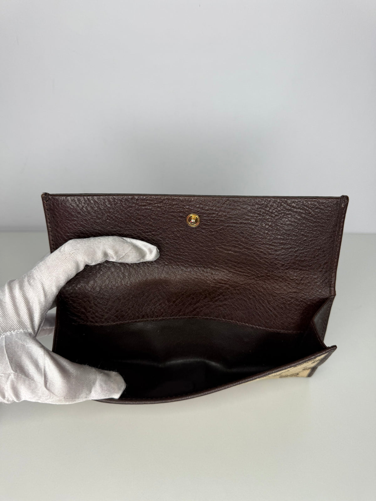 Gucci Brown/Beige GG Canvas and Leather Continental Wallet