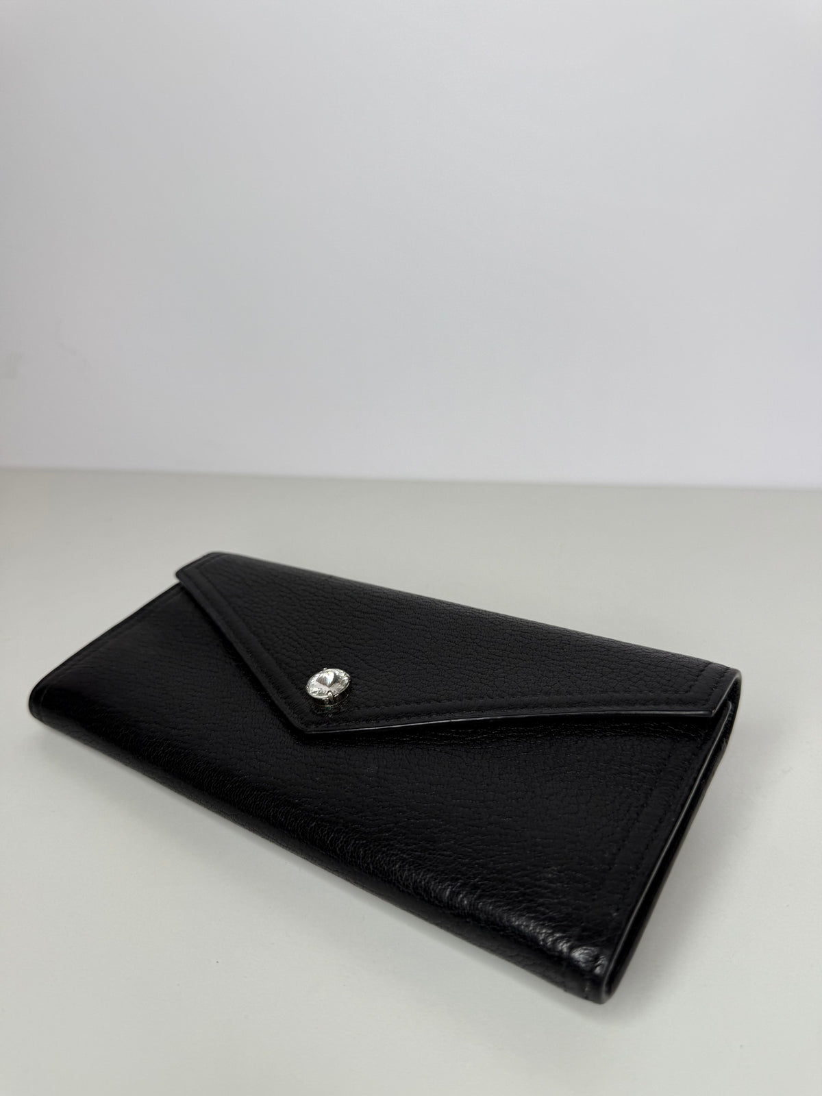 Miu Miu Black Leather Long Wallet
