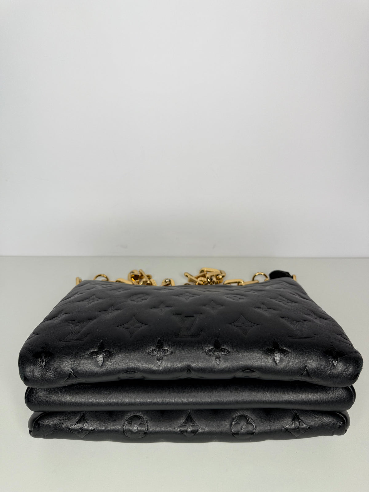 Louis Vuitton Coussin PM Black Monogram Embossed Puffy Lambskin