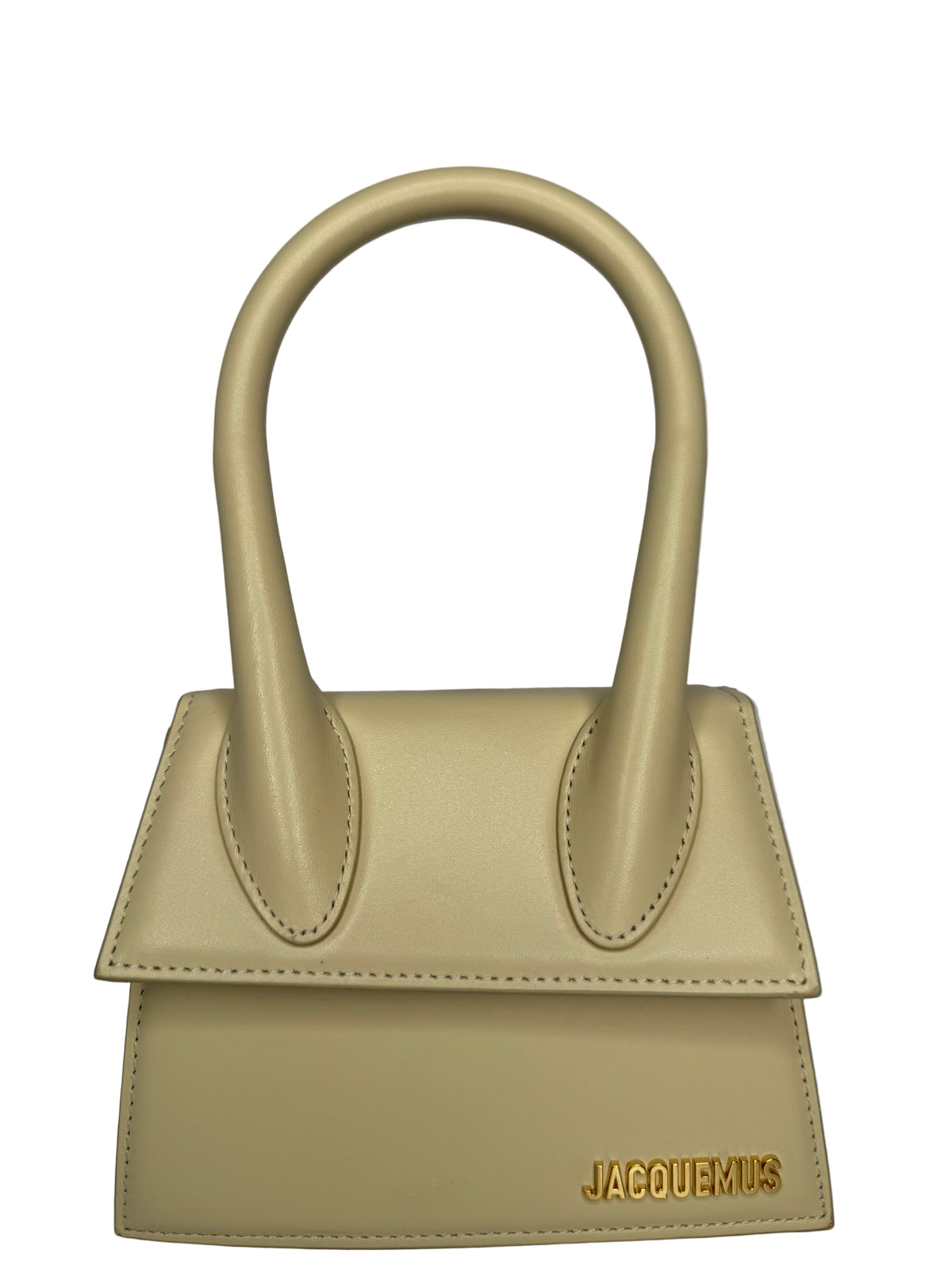 Jacquemus Le Chiquito Ivory Leather Top Handle Bag