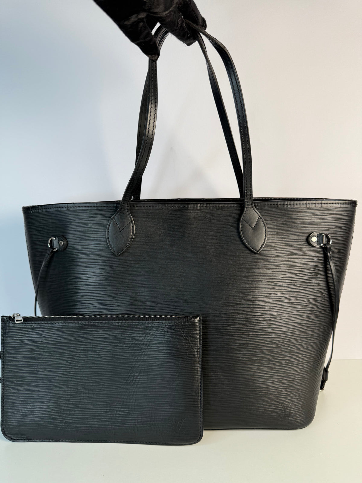 Louis Vuitton Neverfull MM Black Epi Leather with Pochette
