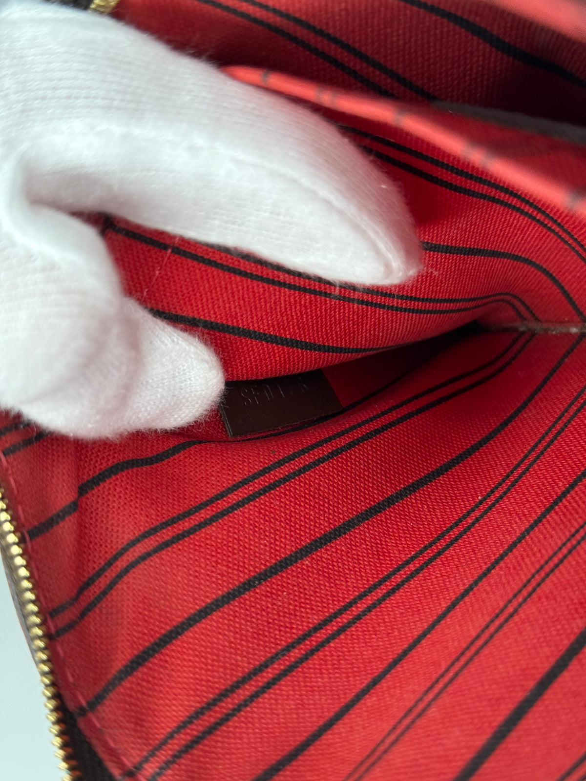 Louis Vuitton Neverfull Pochette Damier Ebene Canvas