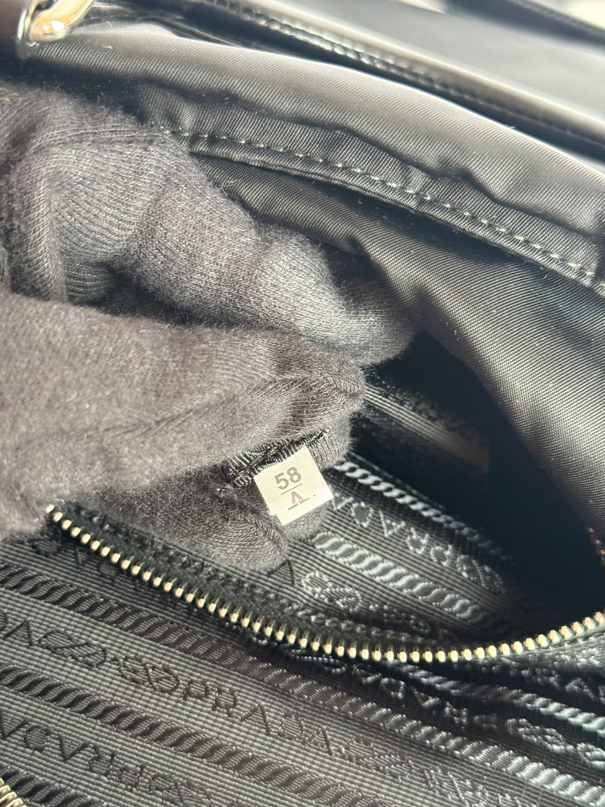 Prada Black Nylon and Leather Tote Bag