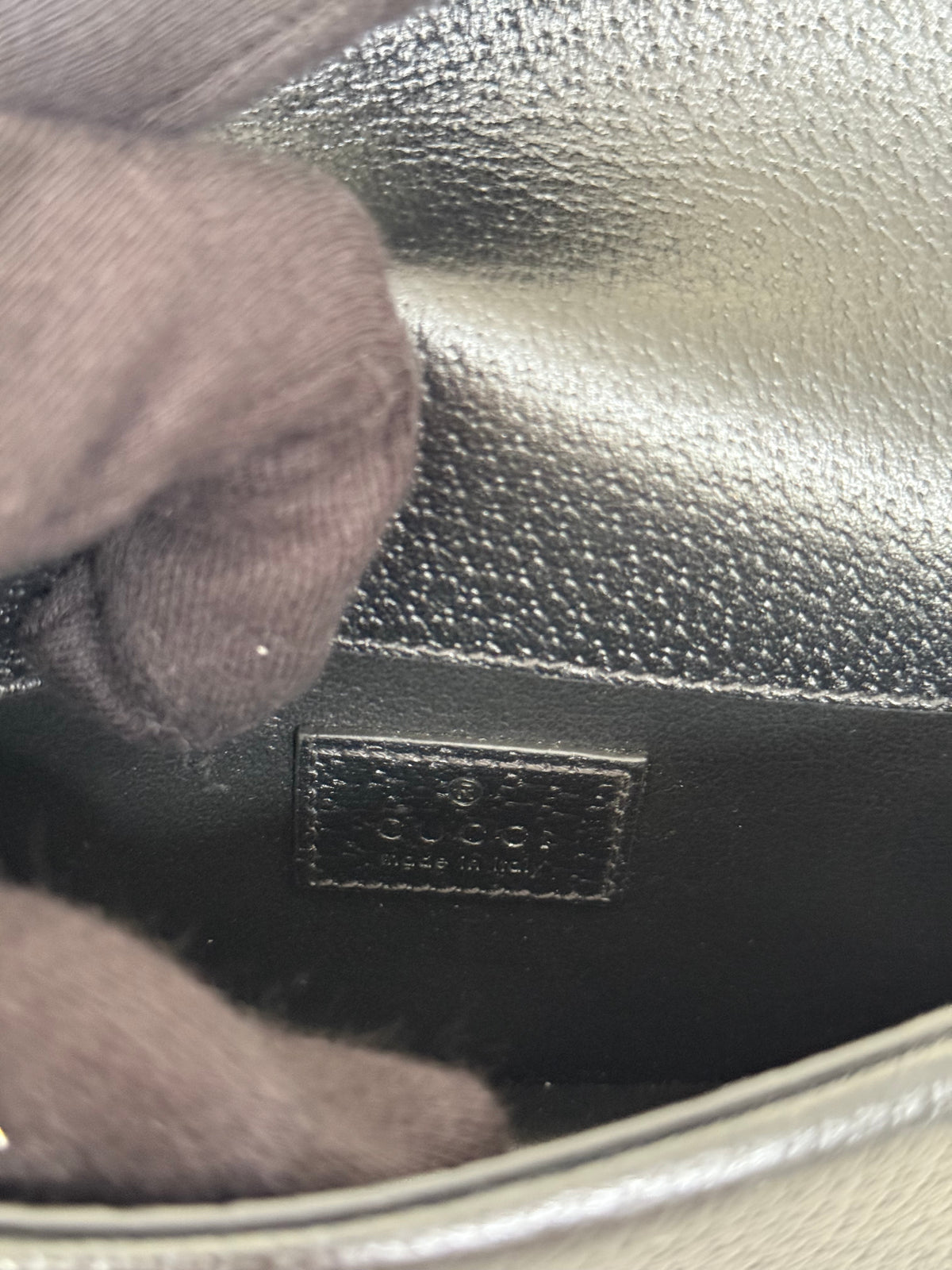 Gucci GG Black Denim Super Mini Dionysus Crossbody Bag