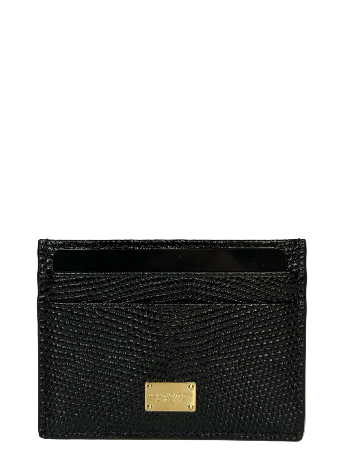 Dolce Gabbana Logo Plaque Iguana Embossed Cardholder