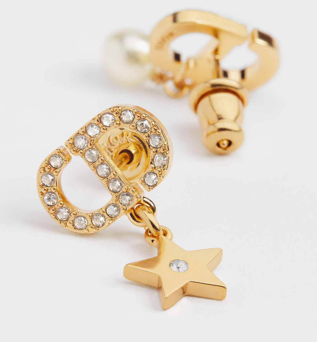 Christian Dior Star/Pearl Lucky Charms Petit CD Earrings