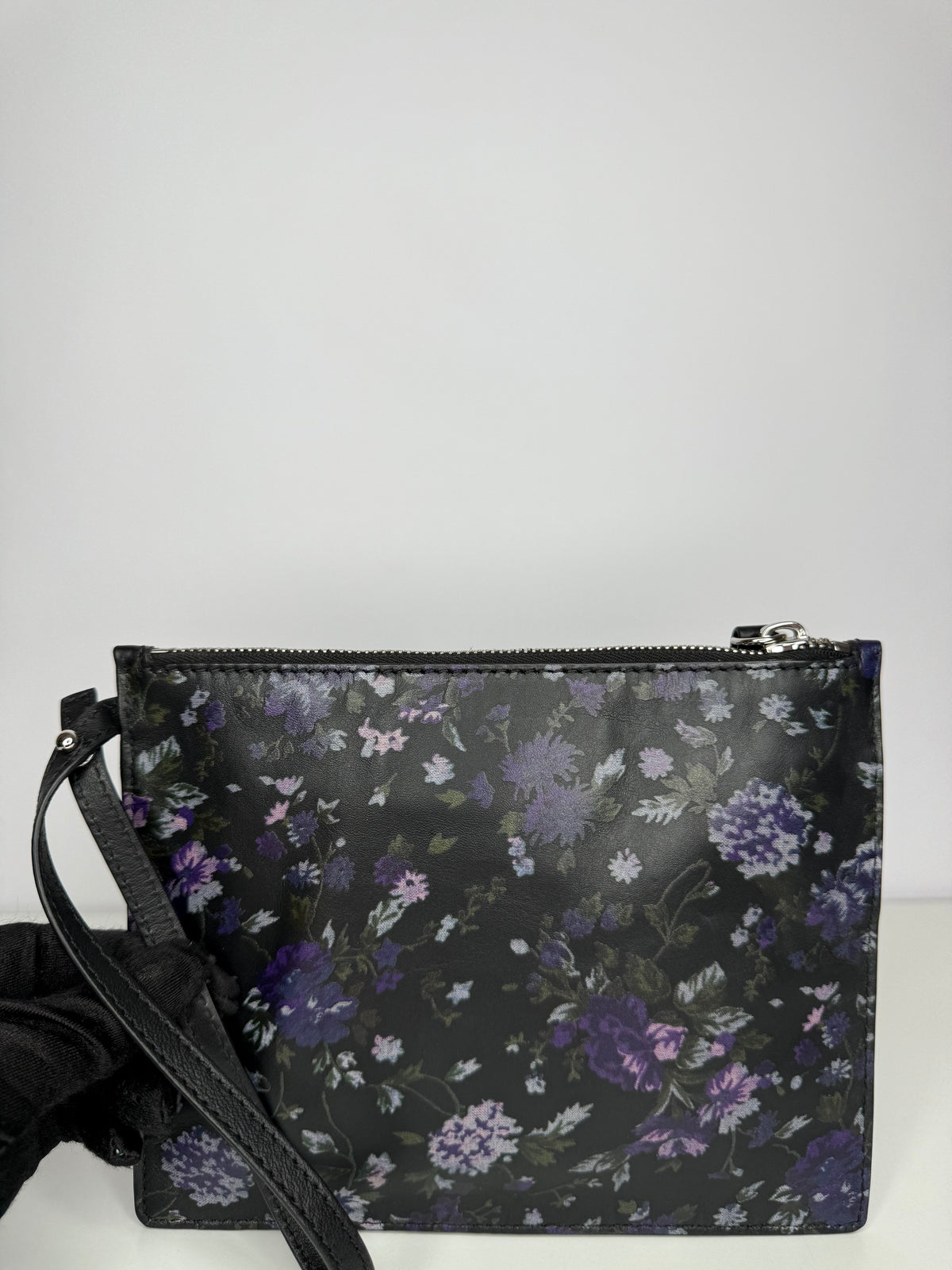 Alexander McQueen Floral Leather Clutch
