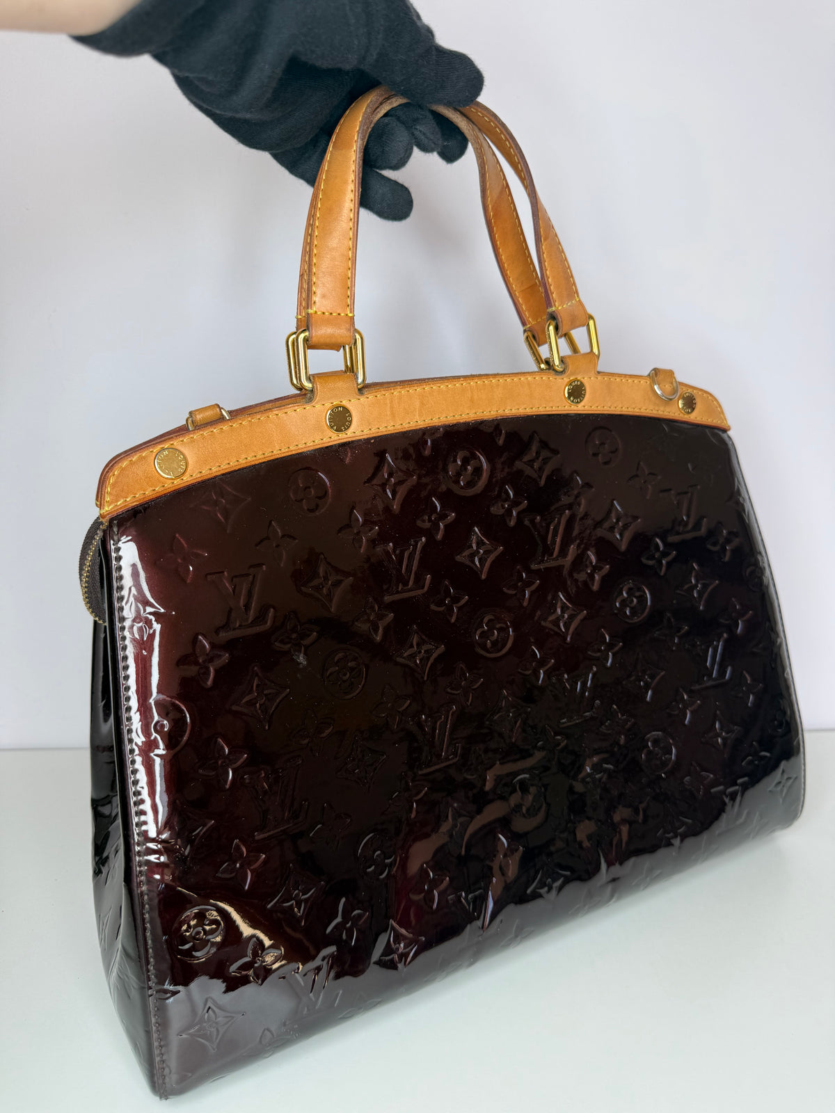 Louis Vuitton Amarante Monogram Vernis Brea GM Bag