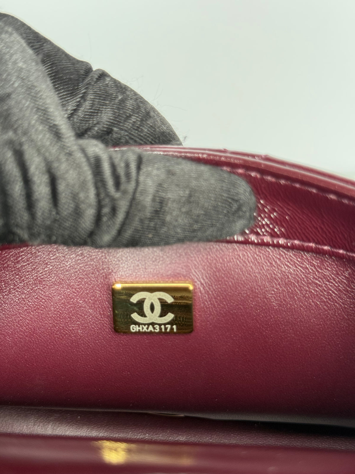 Chanel Mini Top Handle Flap Bag in Burgundy Quilted Leather Gold Hardware