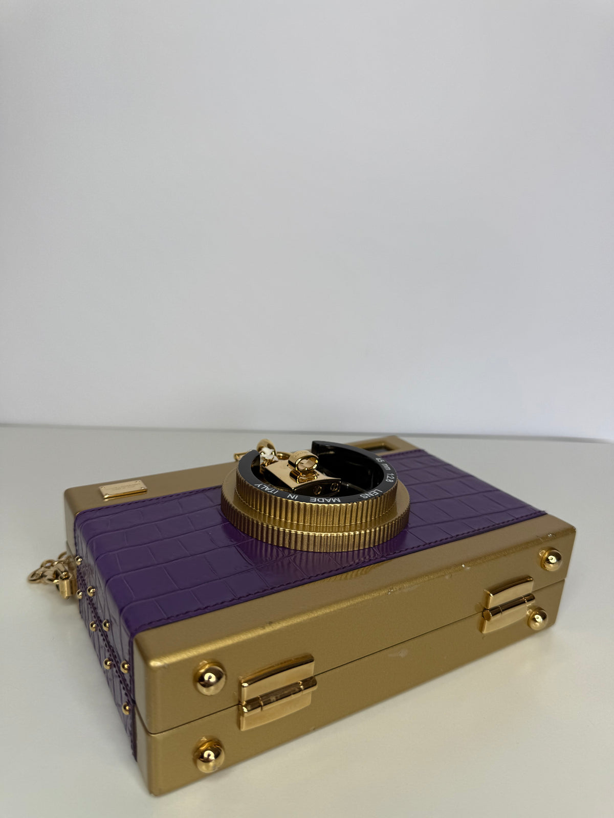 Dolce Gabbana Rare Alta Moda Purple Camera Bag