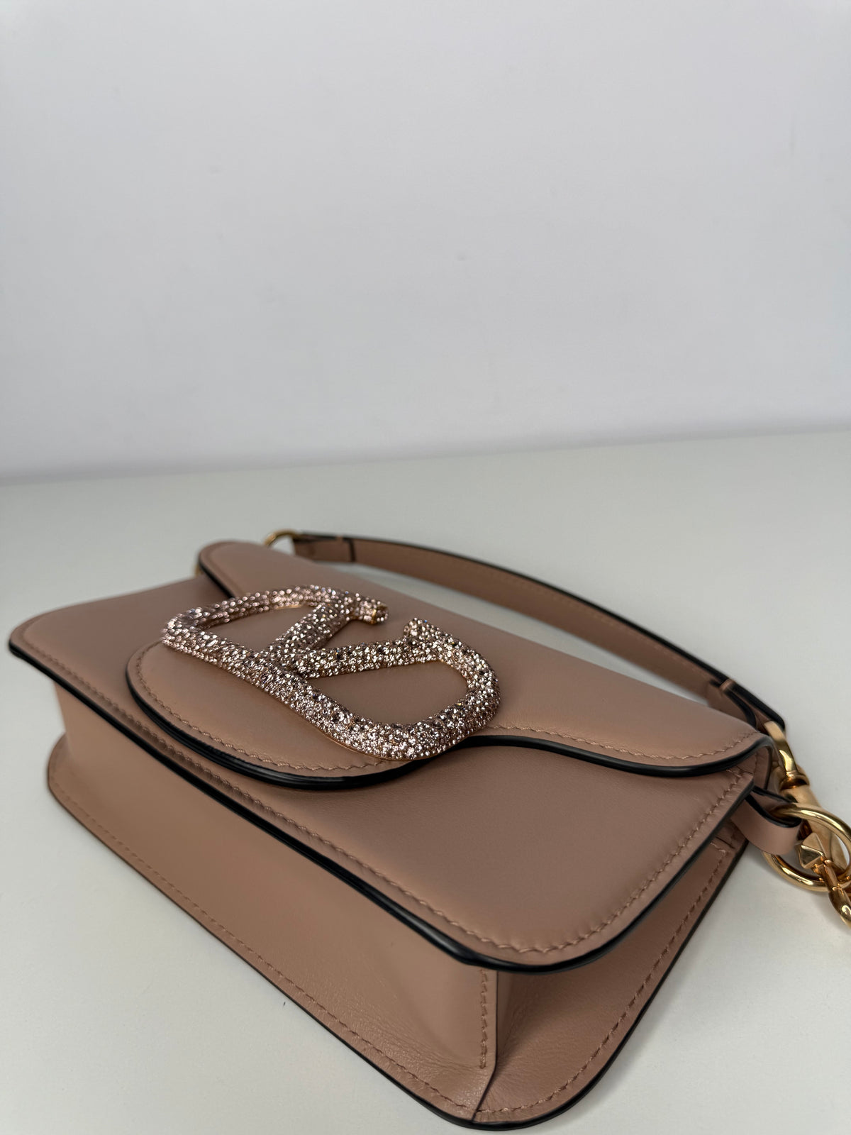 Valentino Garavani Small Loco Beige Jewel Logo bag