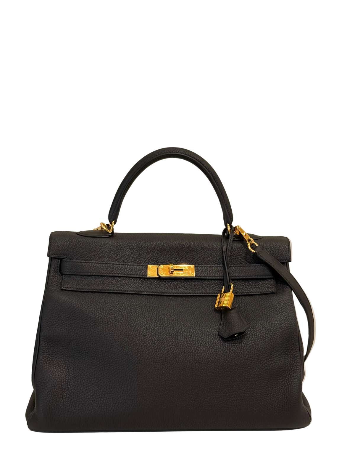 Hermès Kelly 35 Black Togo Retourne GHW