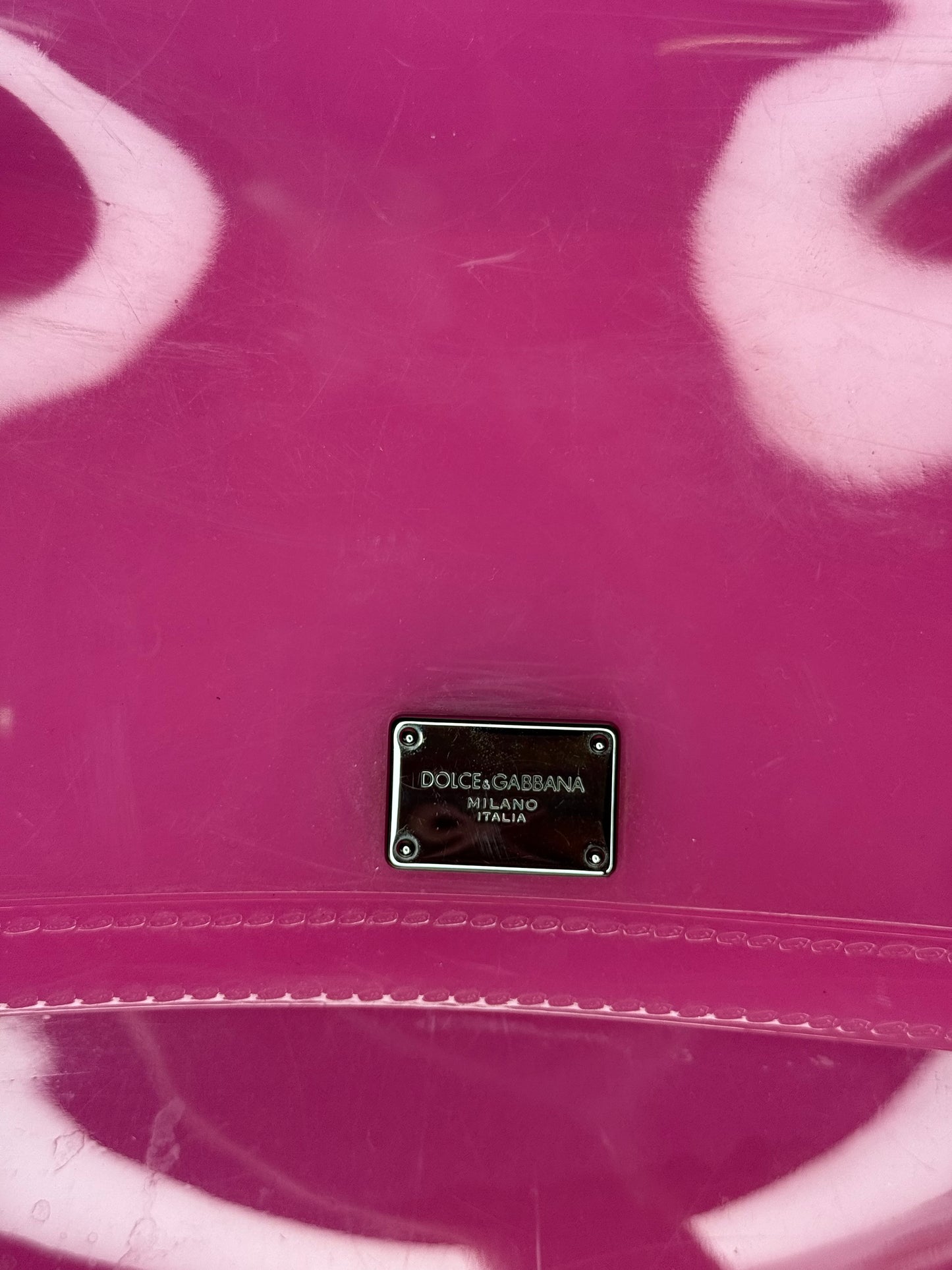 Dolce Gabbana Medium Miss Sicily Pink PVC Handbag