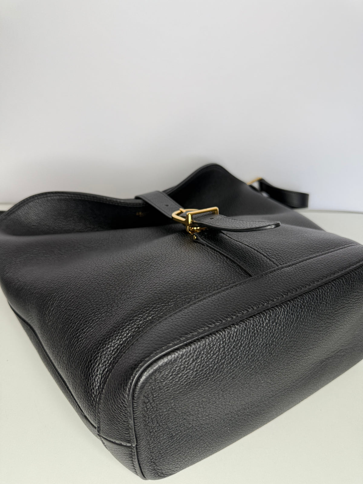 Celine Soft Grained Calfskin Medium Bucket Bag Black