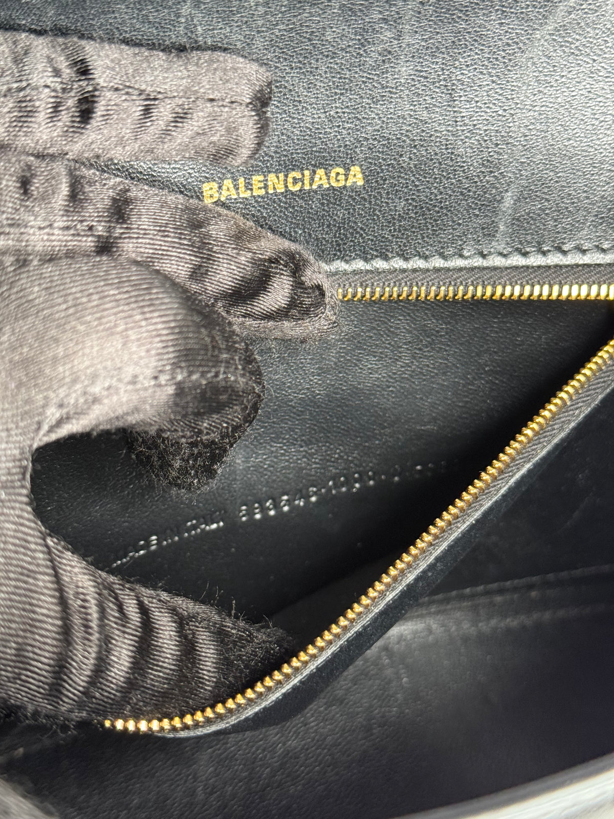 Balenciaga Hourglass S In Black Shiny Box Calfskin Handbag