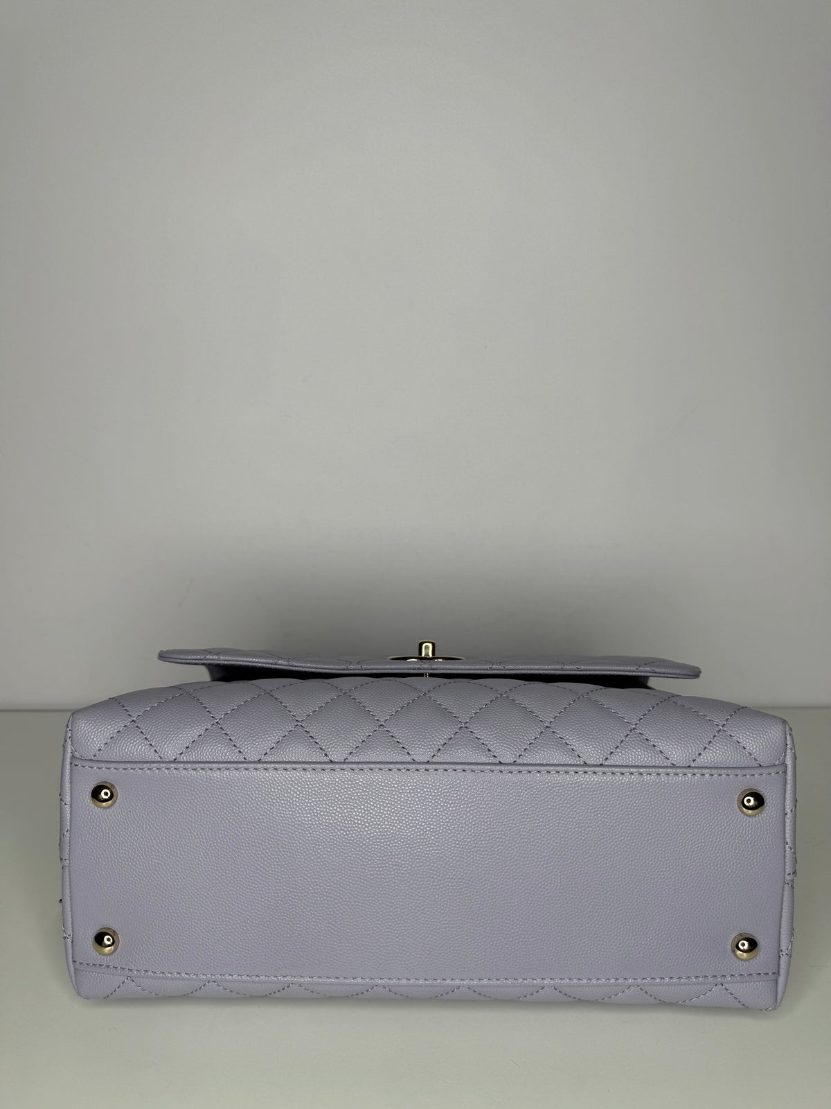 Chanel Caviar Quilted Small Coco Handle Flap Light Purple