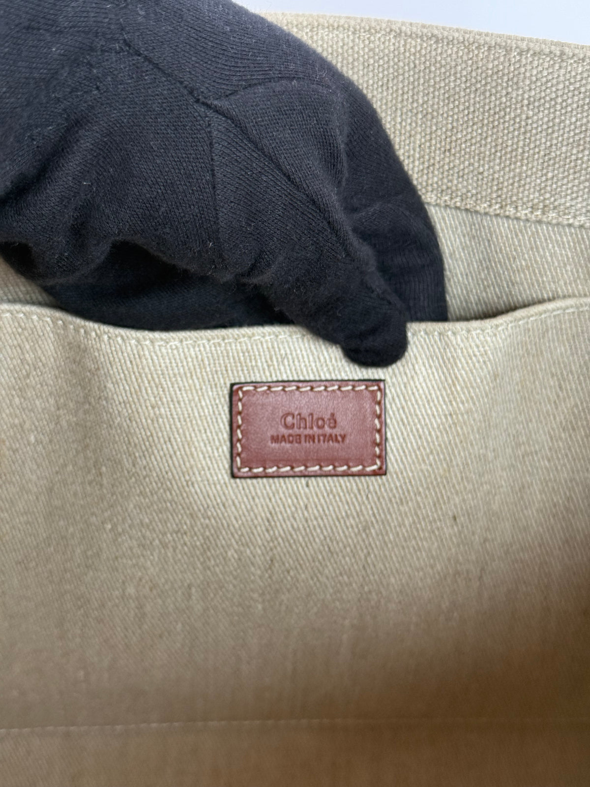 Chloé Woody Medium Canvas Tote Bag