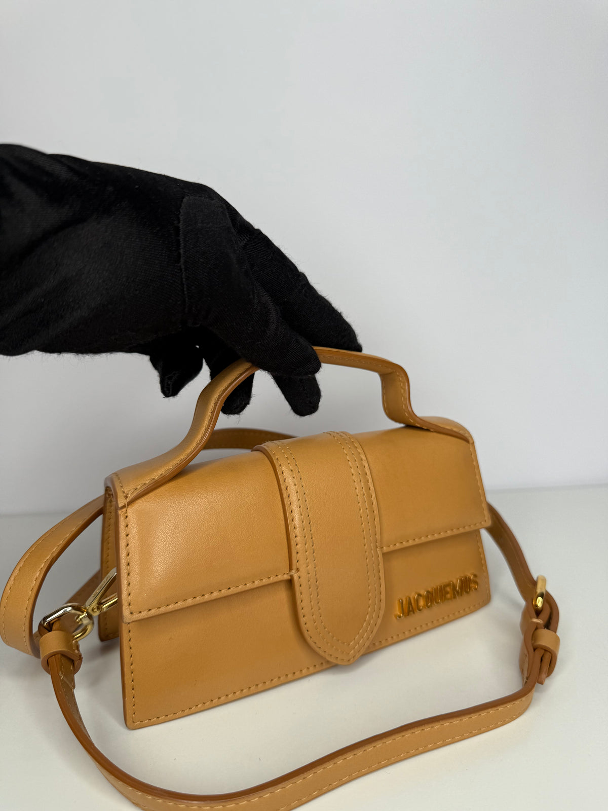 Jacquemus Le Bambino Camel Leather Crossbody Bag