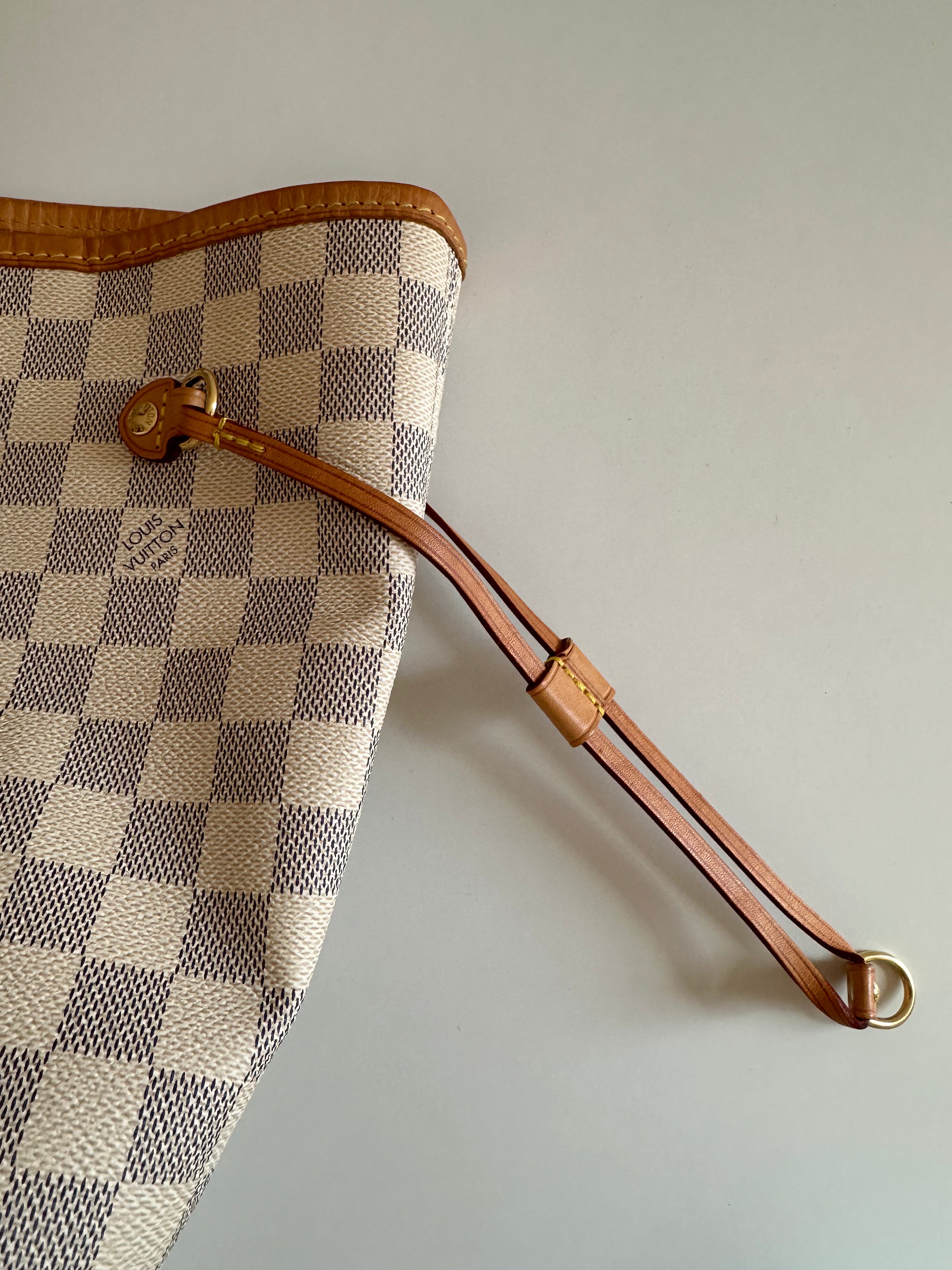 Louis Vuitton Neverfull MM Damier Azur Canvas with Pochette