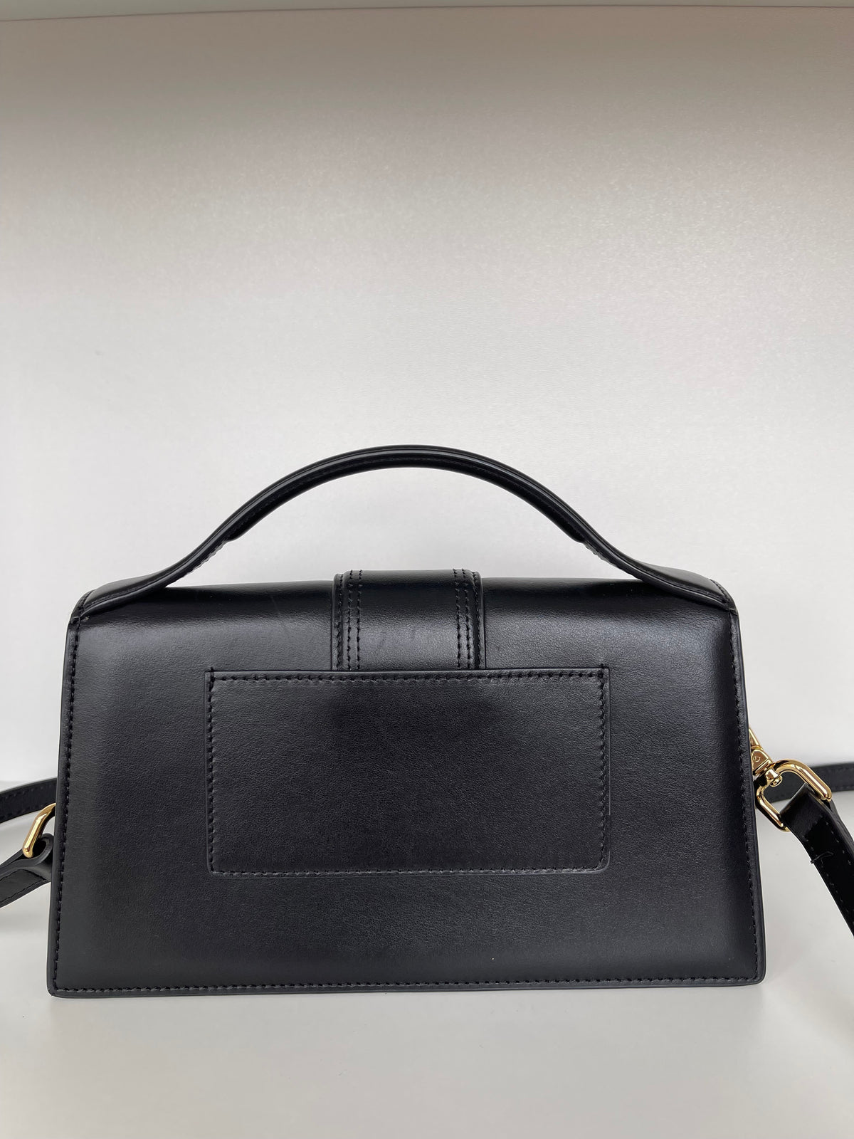 Jacquemus Le Grand Bambino Leather Bag in Black