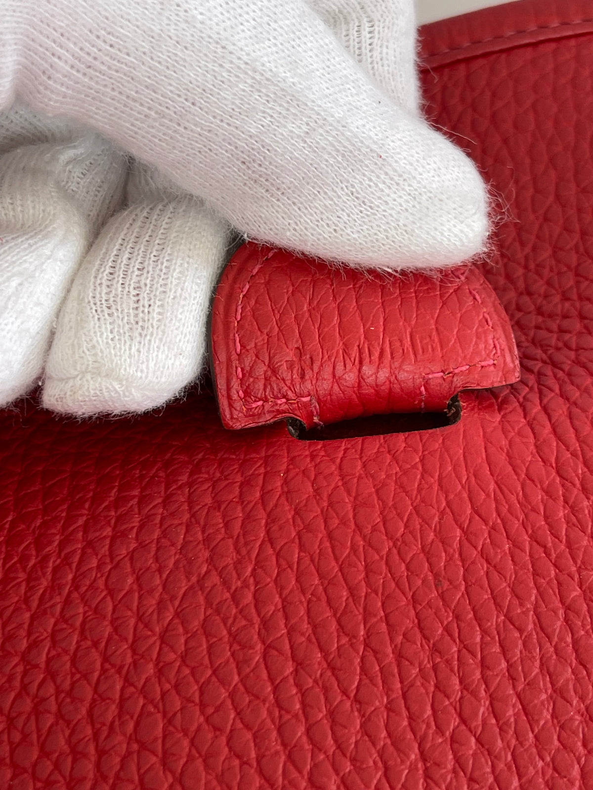 Hermès Evelyne III GM in Red Clemence Leather