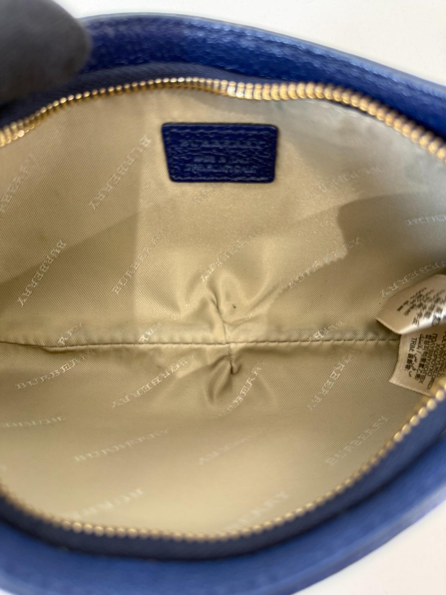 Burberry Anabel Pochette Beige/Navy Haymarket Check Coated Canvas