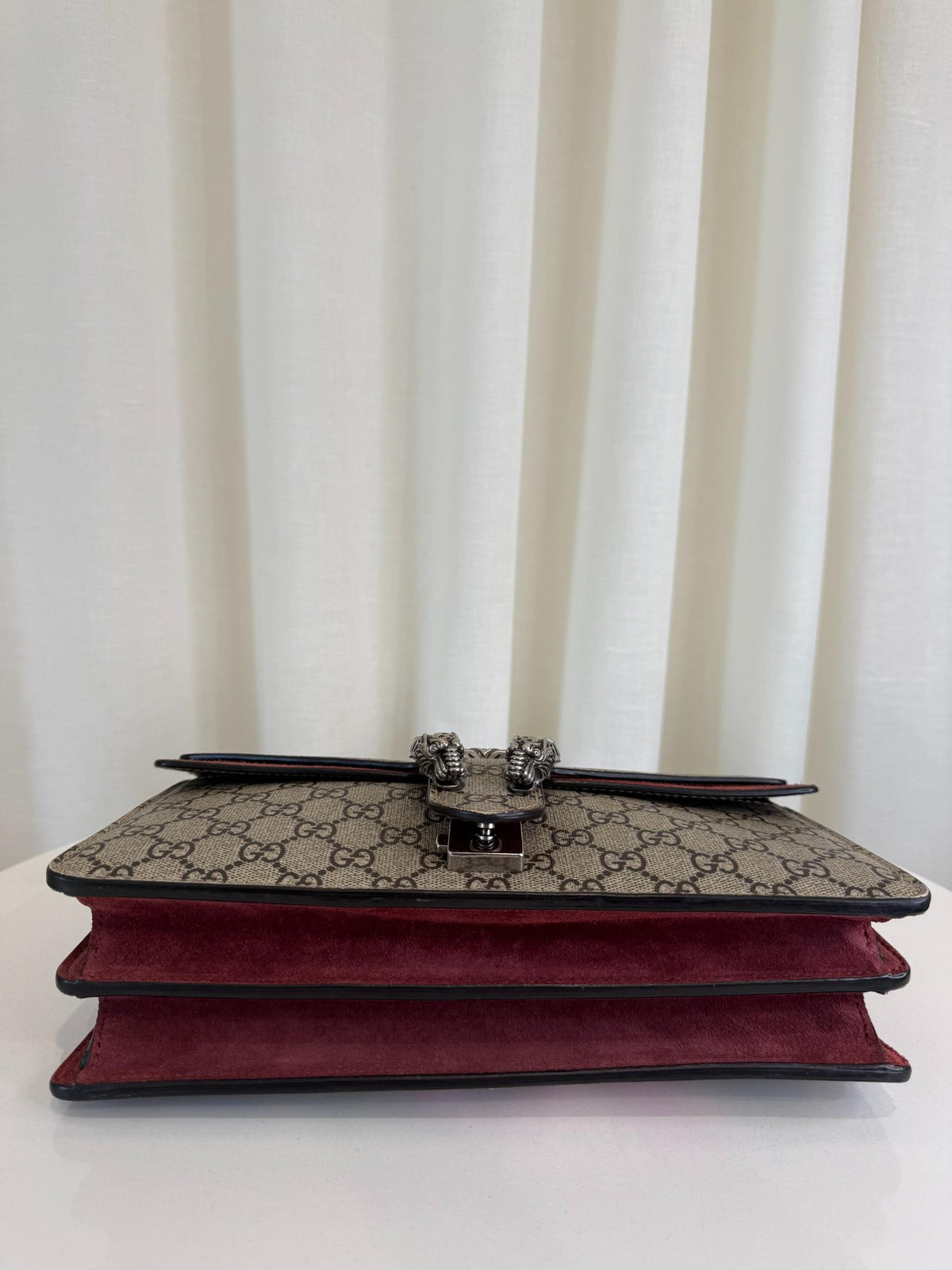 Gucci Beige/Pink GG Supreme Blooms Medium Dionysus Shoulder Bag