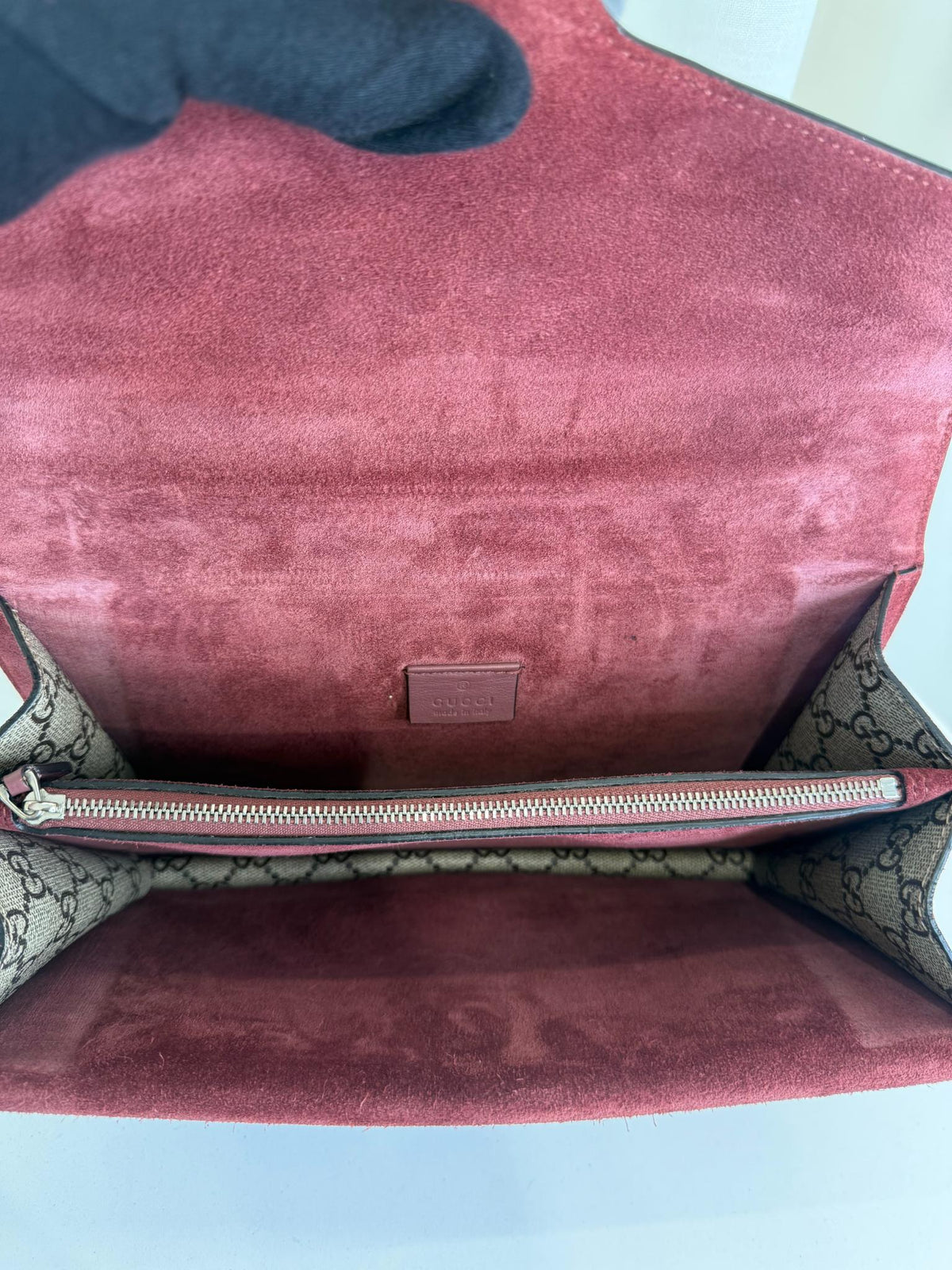 Gucci Beige/Pink GG Supreme Blooms Medium Dionysus Shoulder Bag