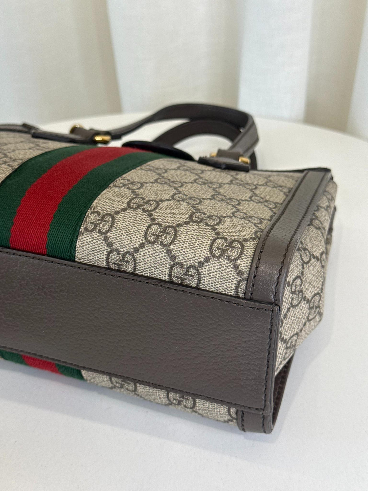 Gucci Beige/Ebony GG Supreme Ophidia Small Tote Bag