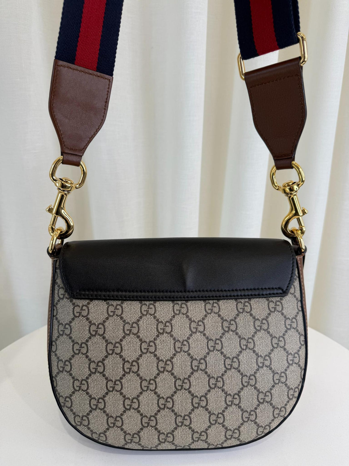 Gucci Beige GG Supreme Coated Canvas Padlock Crossbody Bag