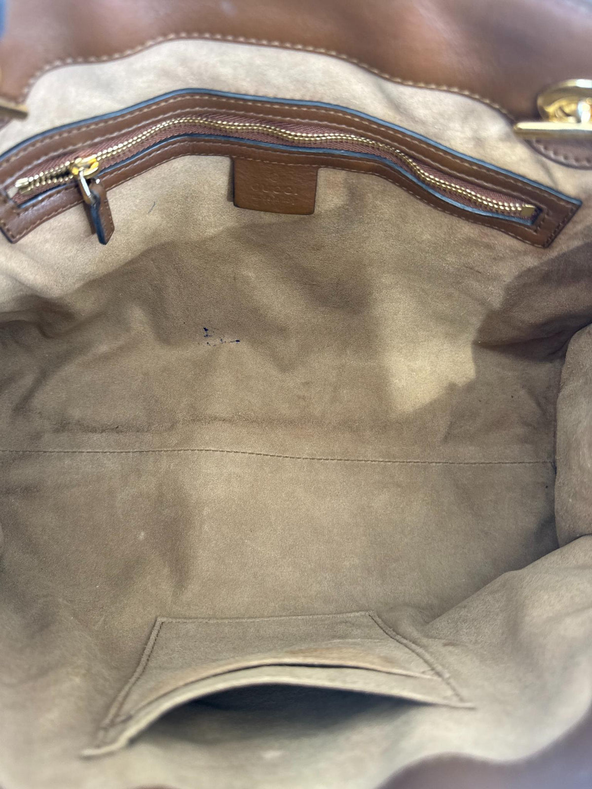 Gucci Beige/Ebony GG Supreme Padlock Medium Shoulder Bag