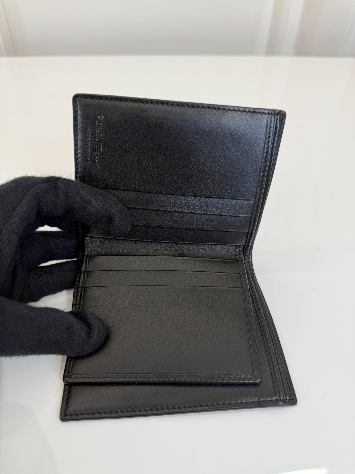 Salvatore Ferragamo Gancini Monogram Gray Wallet