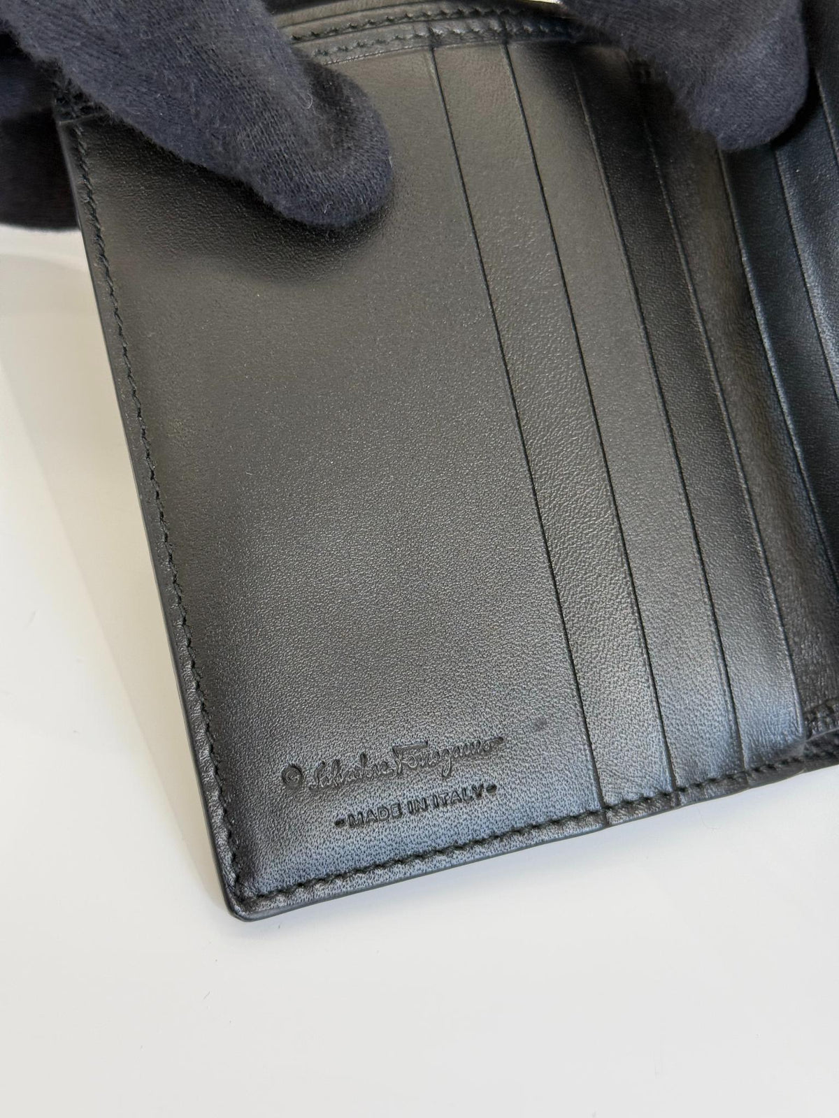 Salvatore Ferragamo Gancini Monogram Gray Wallet