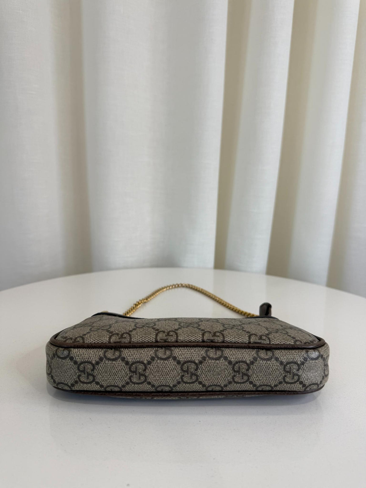 Gucci Ophidia Beige/Ebony GG Canvas Mini Shoulder Bag