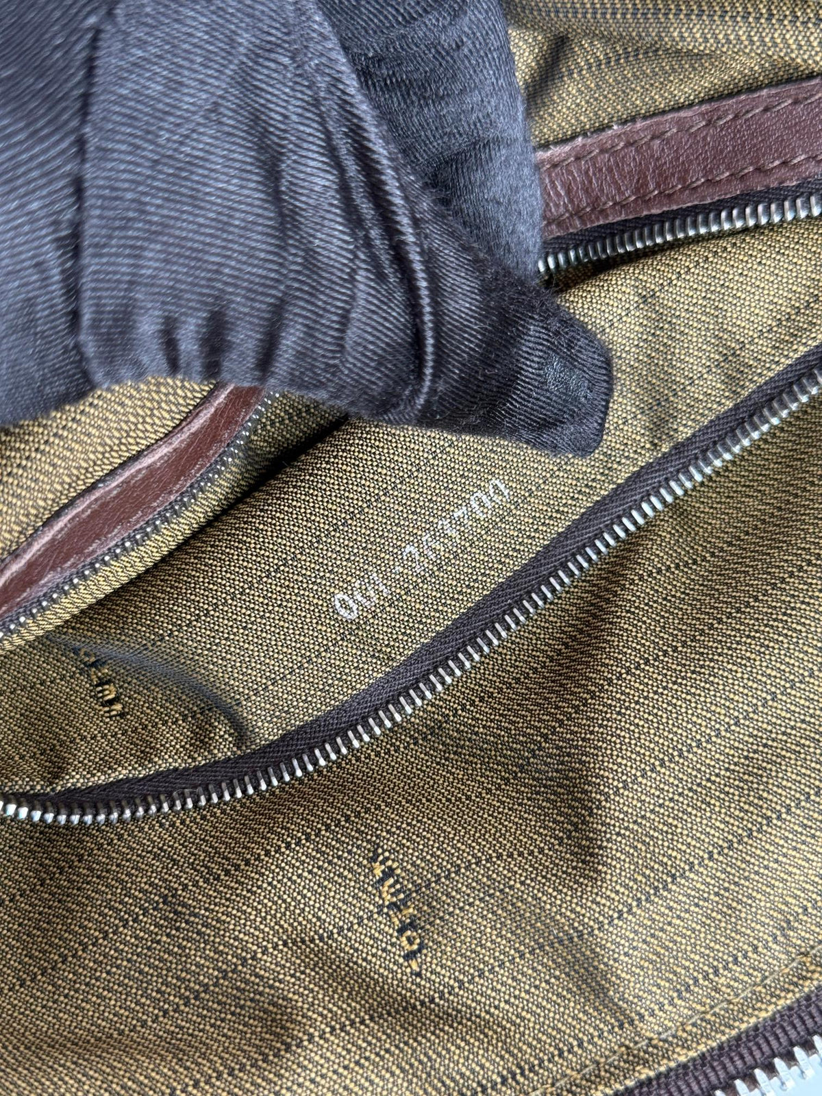 Fendi Dark Brown Leather Shopper Tote