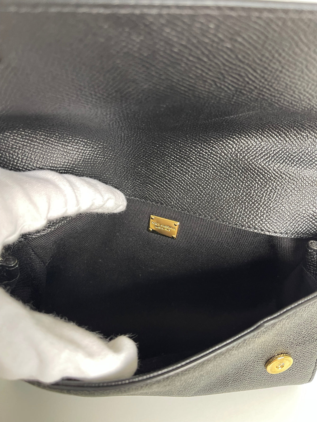 Dolce Gabbana Black Sicily Crossbody Bag
