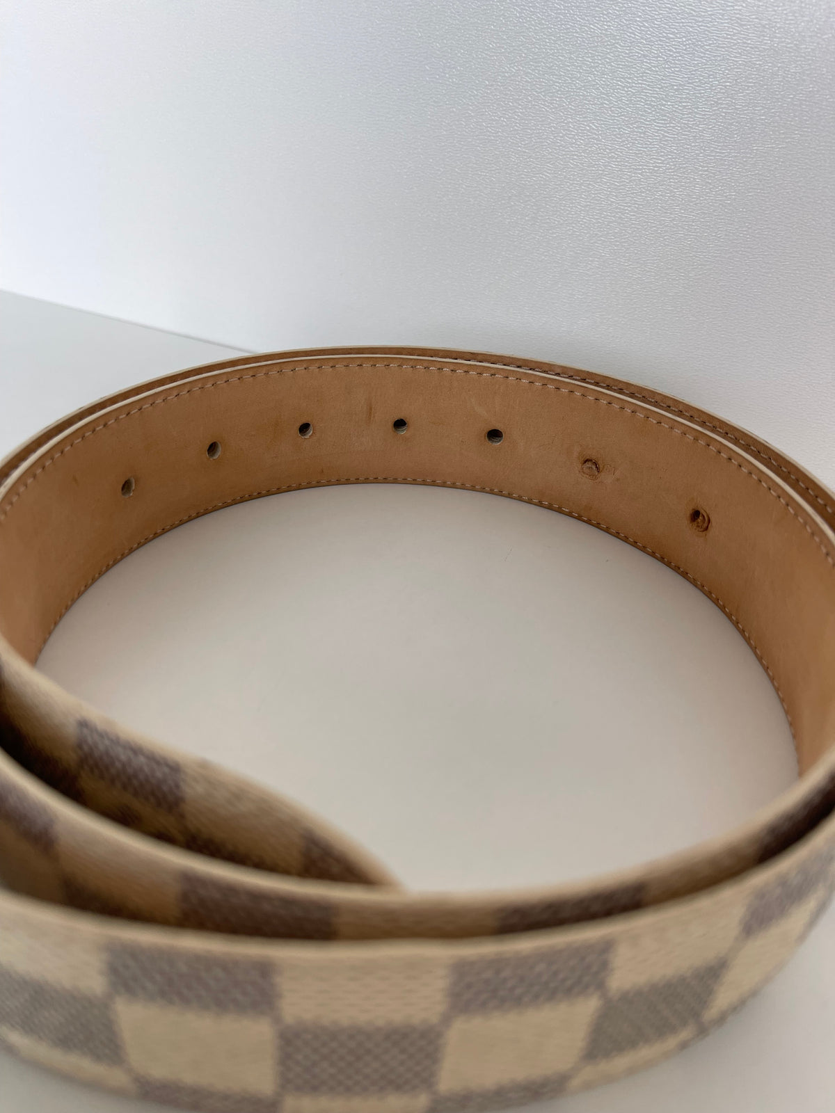 Louis Vuitton Damier Azur Canvas Voyage Belt 95/38