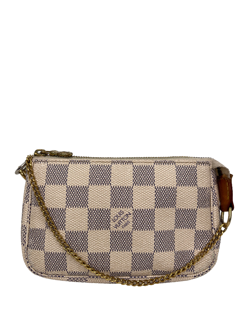 Louis Vuitton Mini Pochette Accessoires Damier Azur Canvas