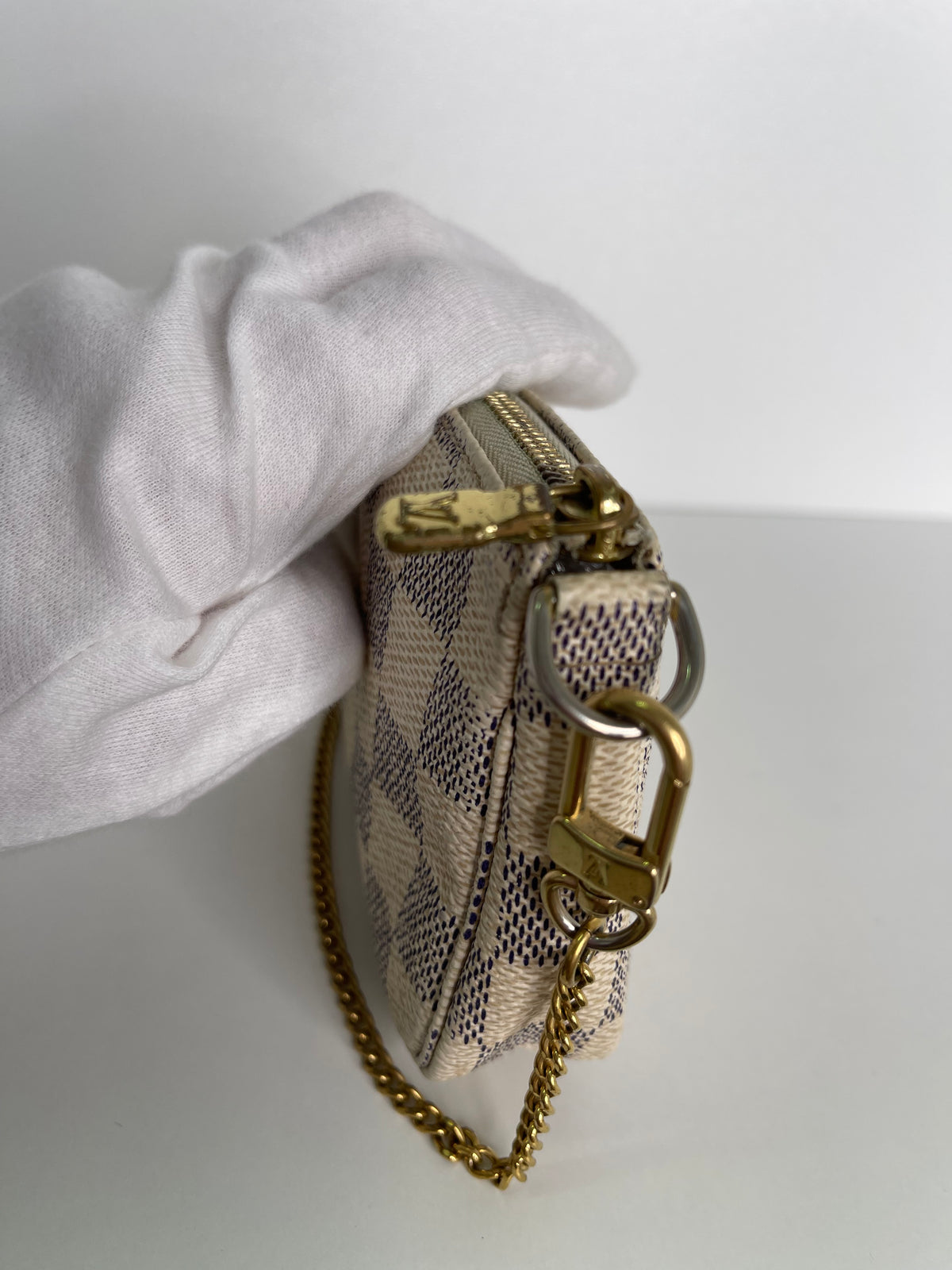 Louis Vuitton Mini Pochette Accessoires Damier Azur Canvas