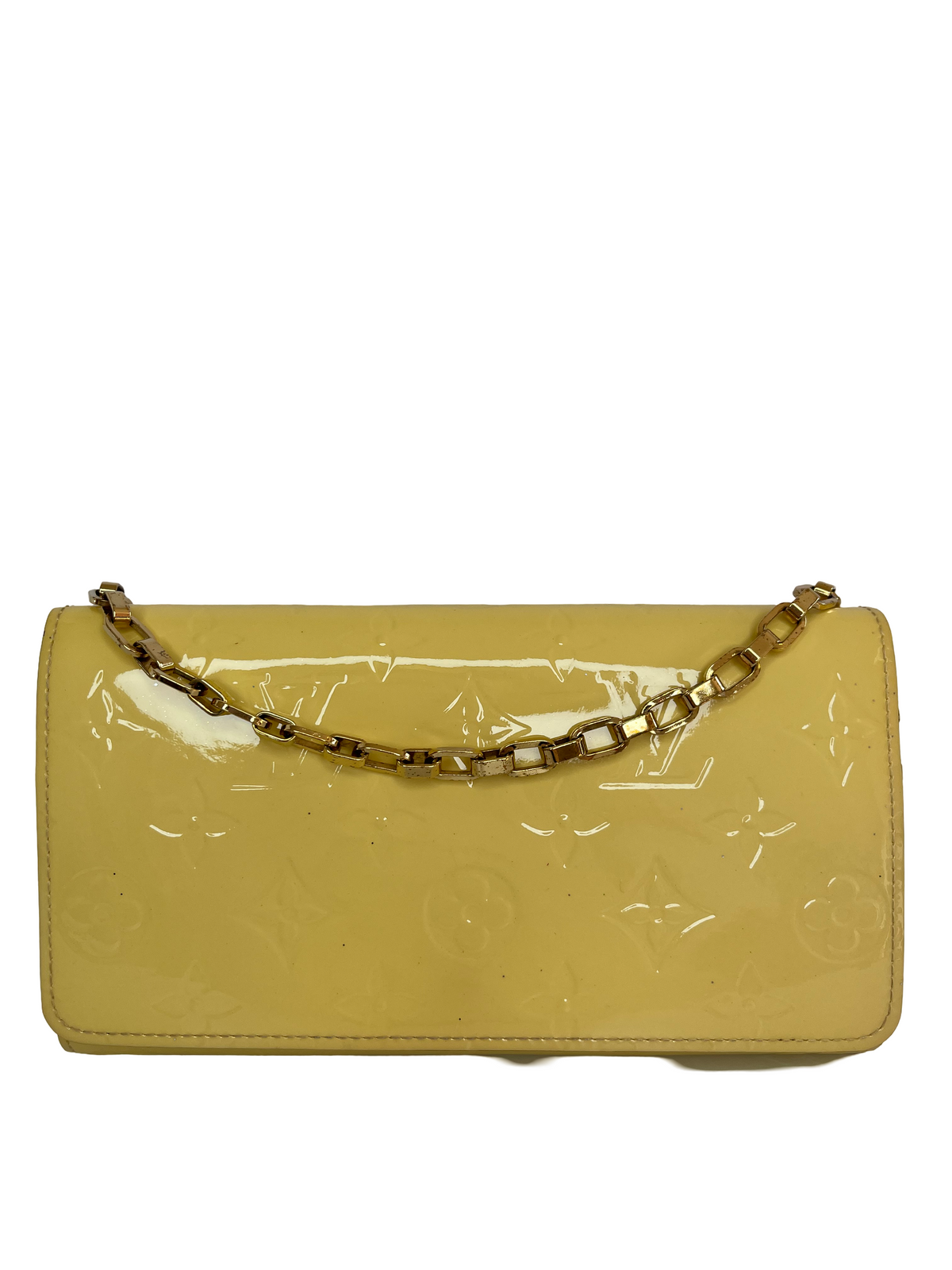 Louis Vuitton Citrine Monogram Vernis Chaine Wallet Bag