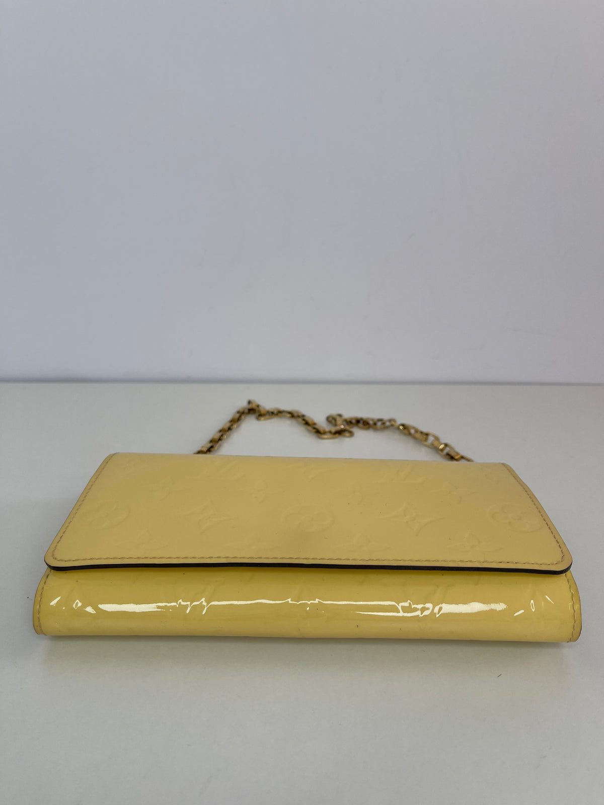 Louis Vuitton Citrine Monogram Vernis Chaine Wallet Bag