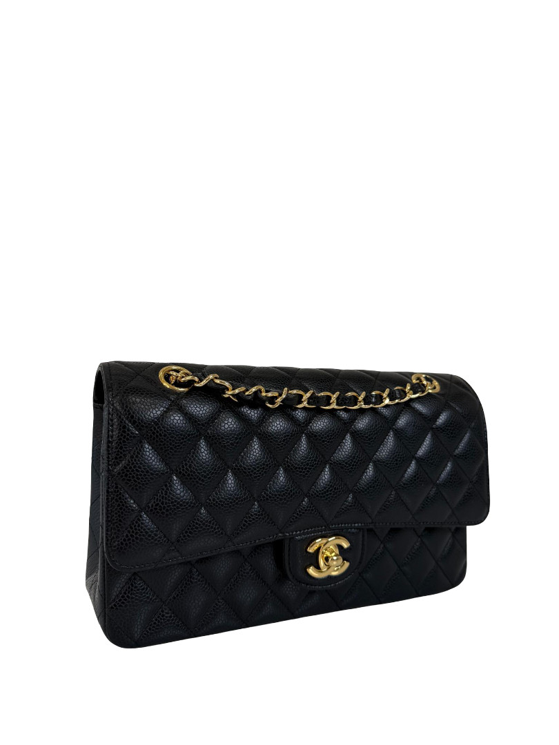 Chanel Medium Classic Double Flap Bag Black Caviar GHW