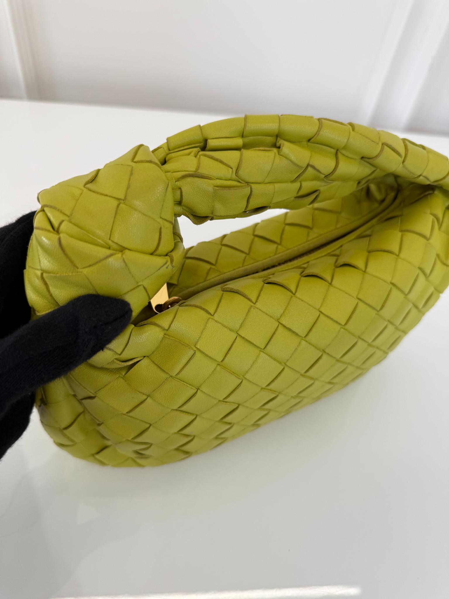Bottega Veneta Kiwi Intrecciato Woven Nappa Leather Mini Jodie Bag