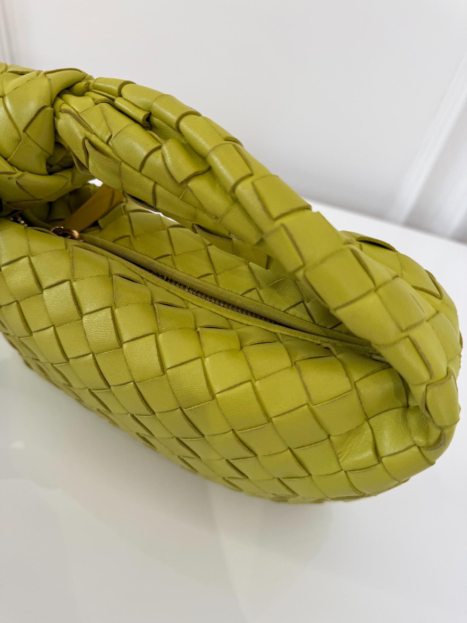 Bottega Veneta Kiwi Intrecciato Woven Nappa Leather Mini Jodie Bag