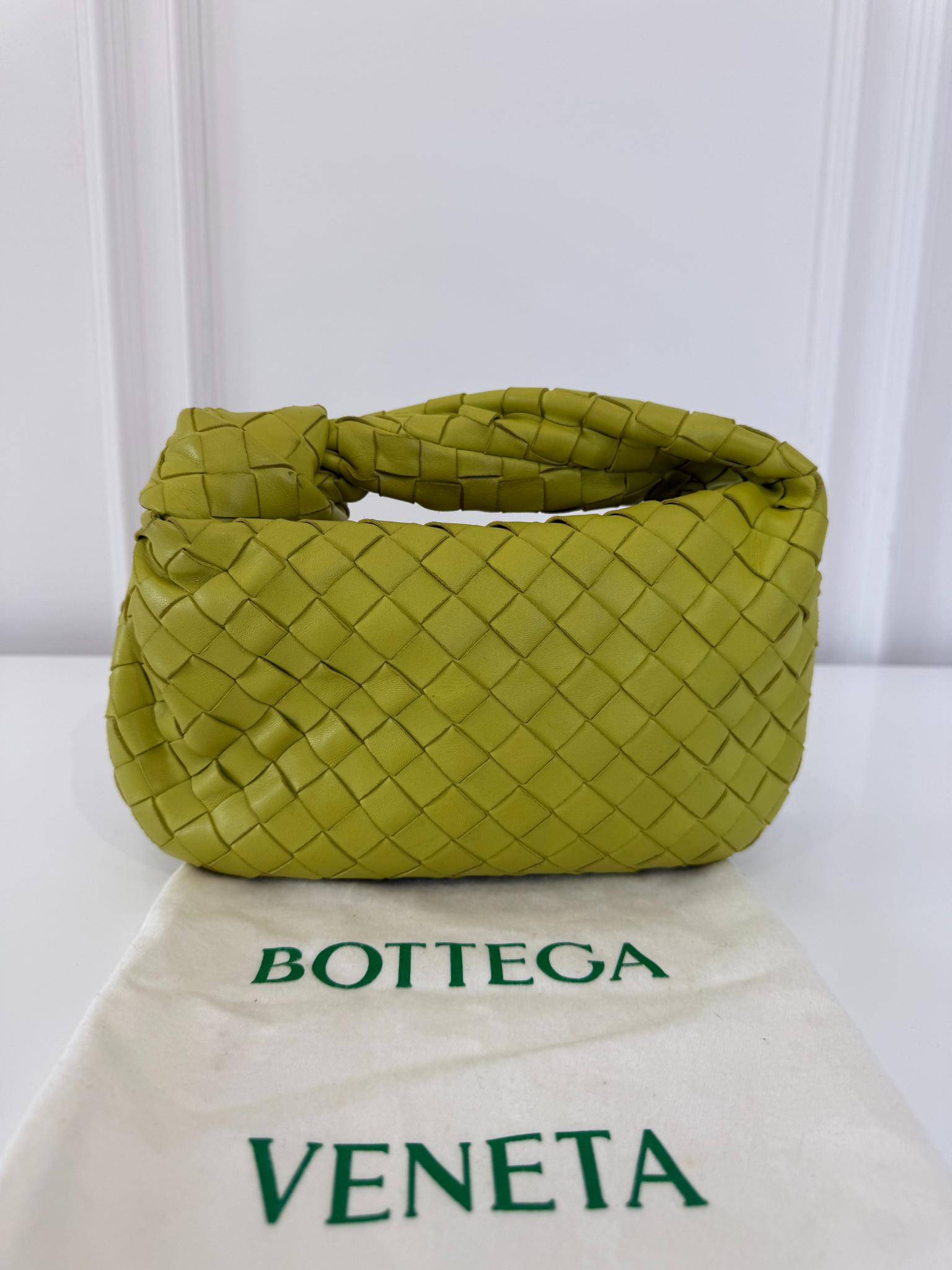 Bottega Veneta Kiwi Intrecciato Woven Nappa Leather Mini Jodie Bag