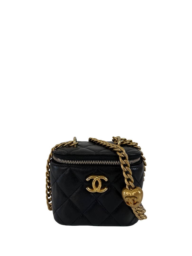 Chanel Mini Heart Crush Vanity Quilted Lambskin GHW