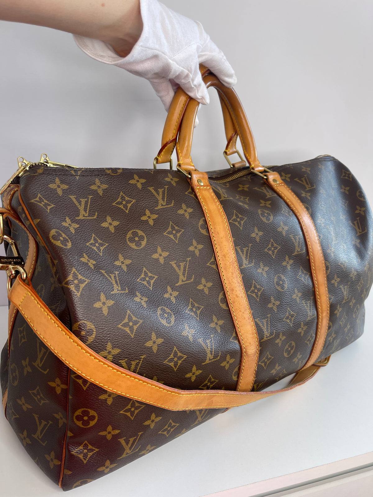 Louis Vuitton Keepall Bandouliere 50 Monogram Canvas Duffle Bag