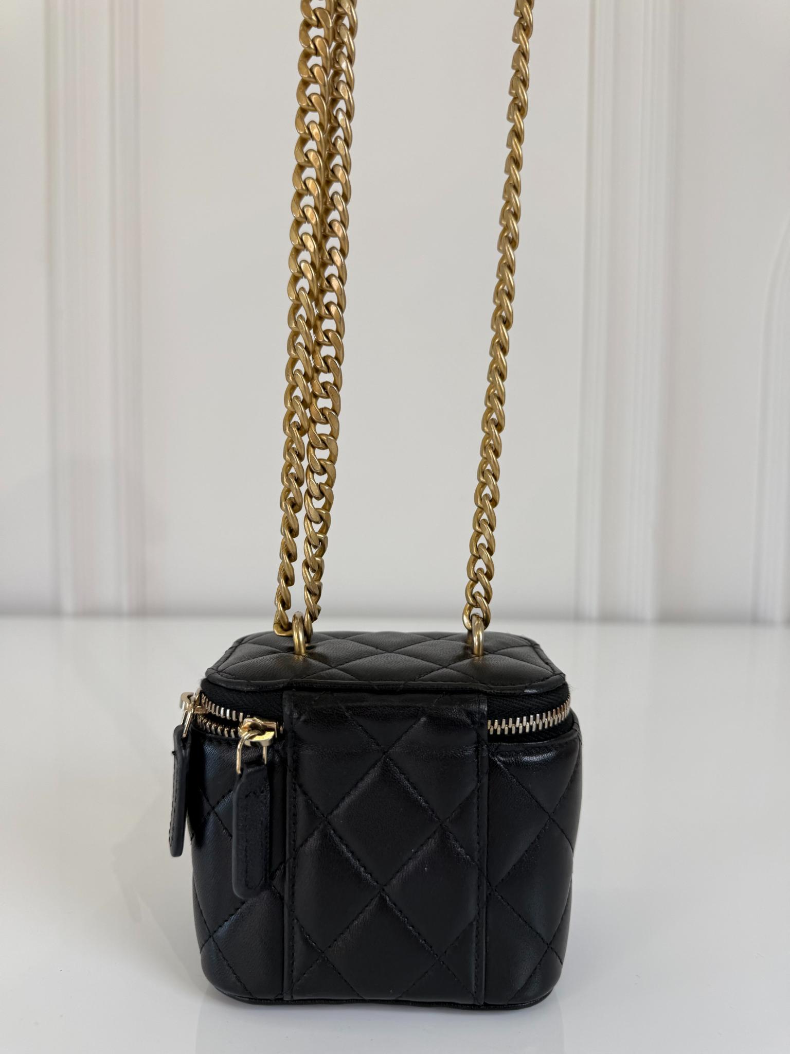 Chanel Mini Heart Crush Vanity Quilted Lambskin GHW