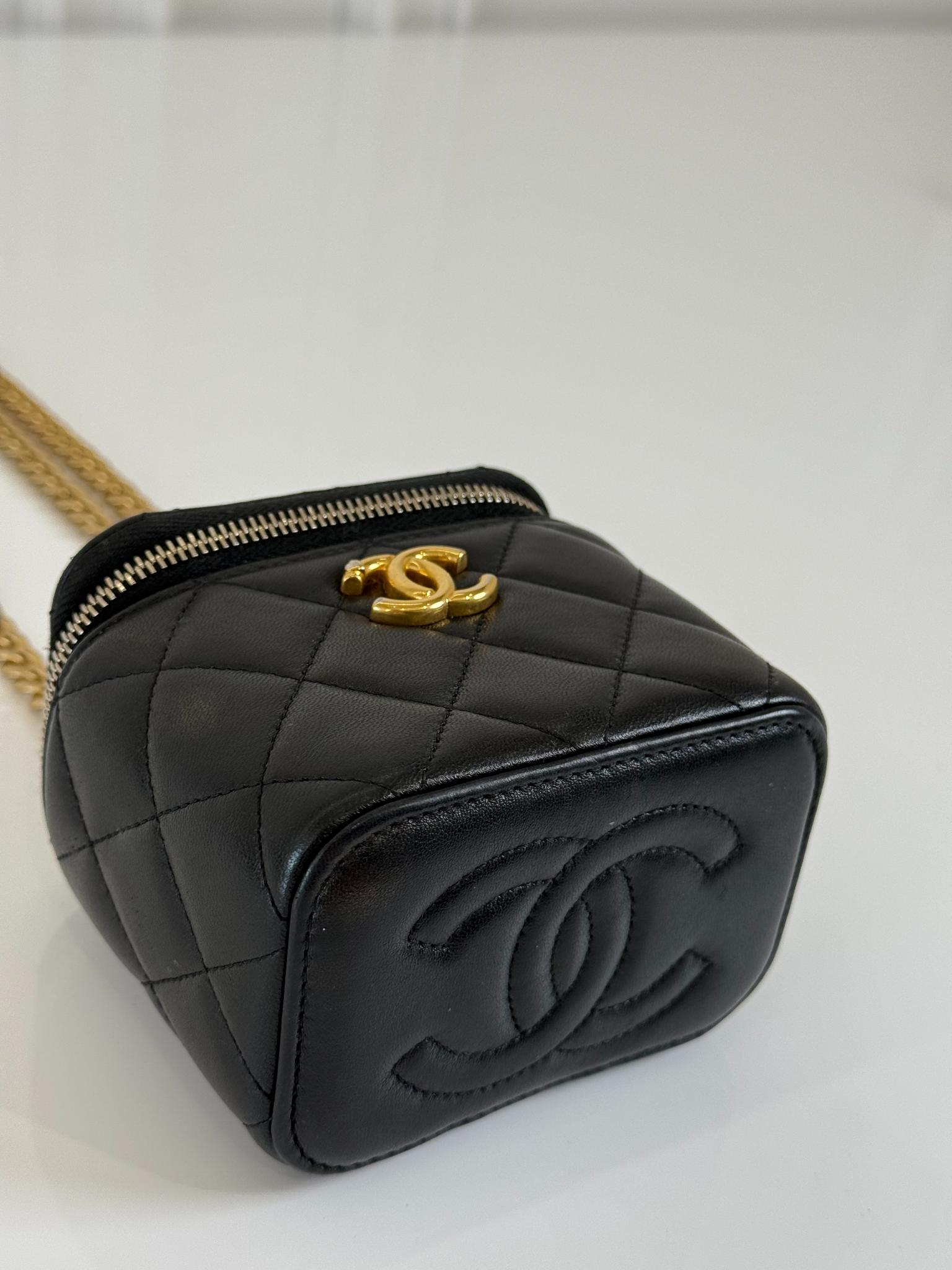 Chanel Mini Heart Crush Vanity Quilted Lambskin GHW