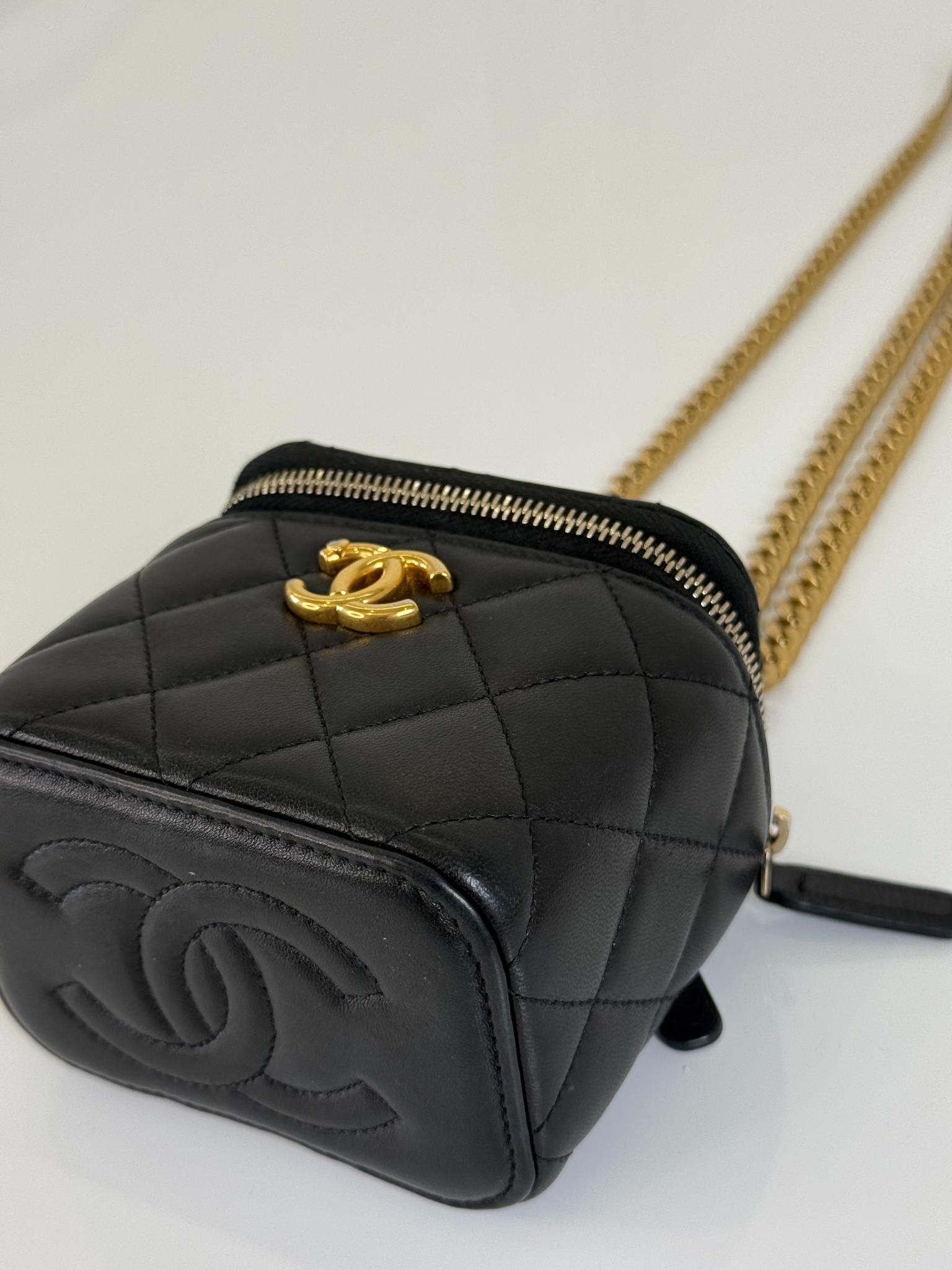 Chanel Mini Heart Crush Vanity Quilted Lambskin GHW